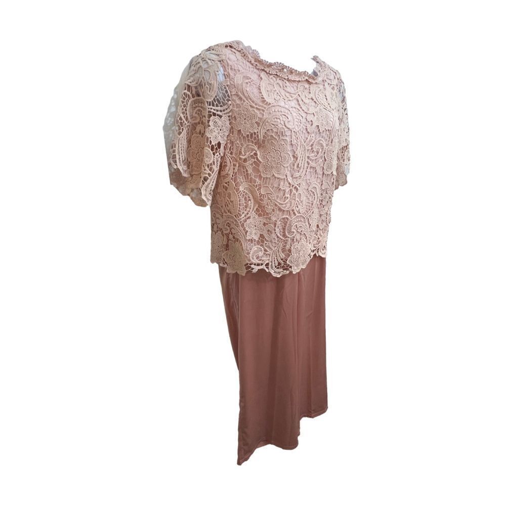 Vintage Women's Midnight Velvet Pants set Pink, Size 16